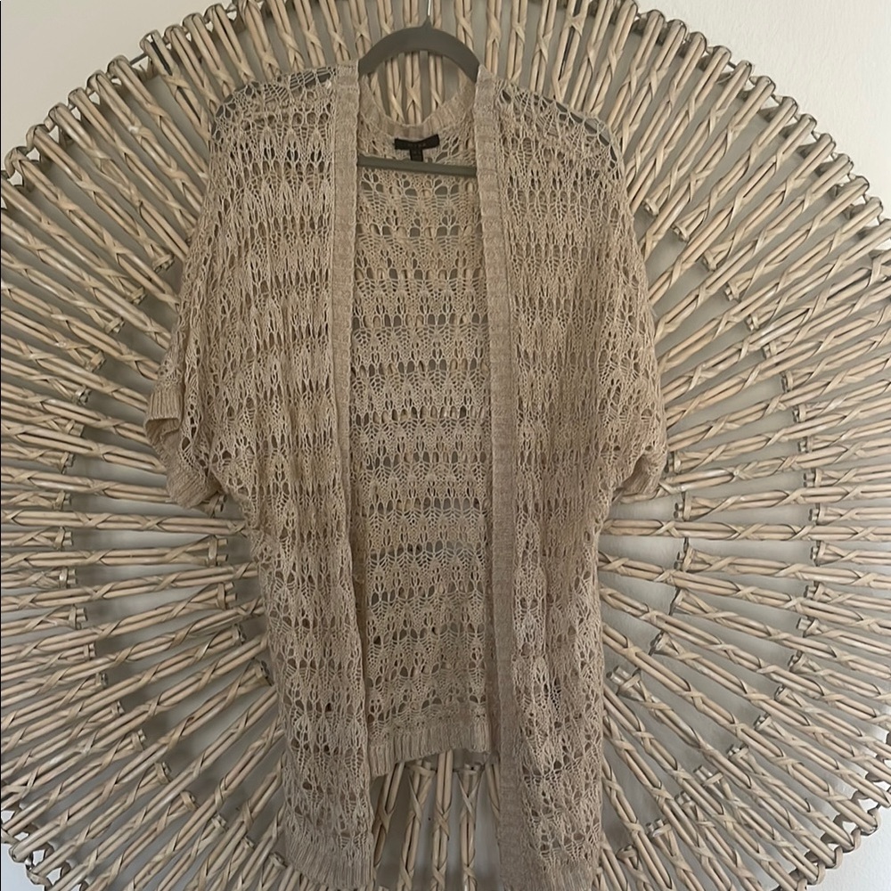 Open-Knit Beige Sweater